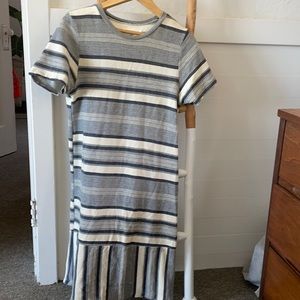 Sol Angeles Grey Stripe Dress S